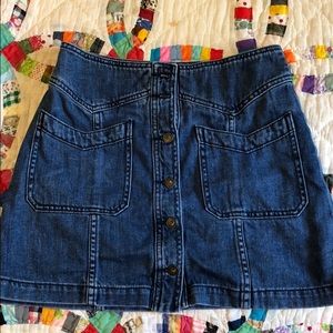 Free People Denim Skirt